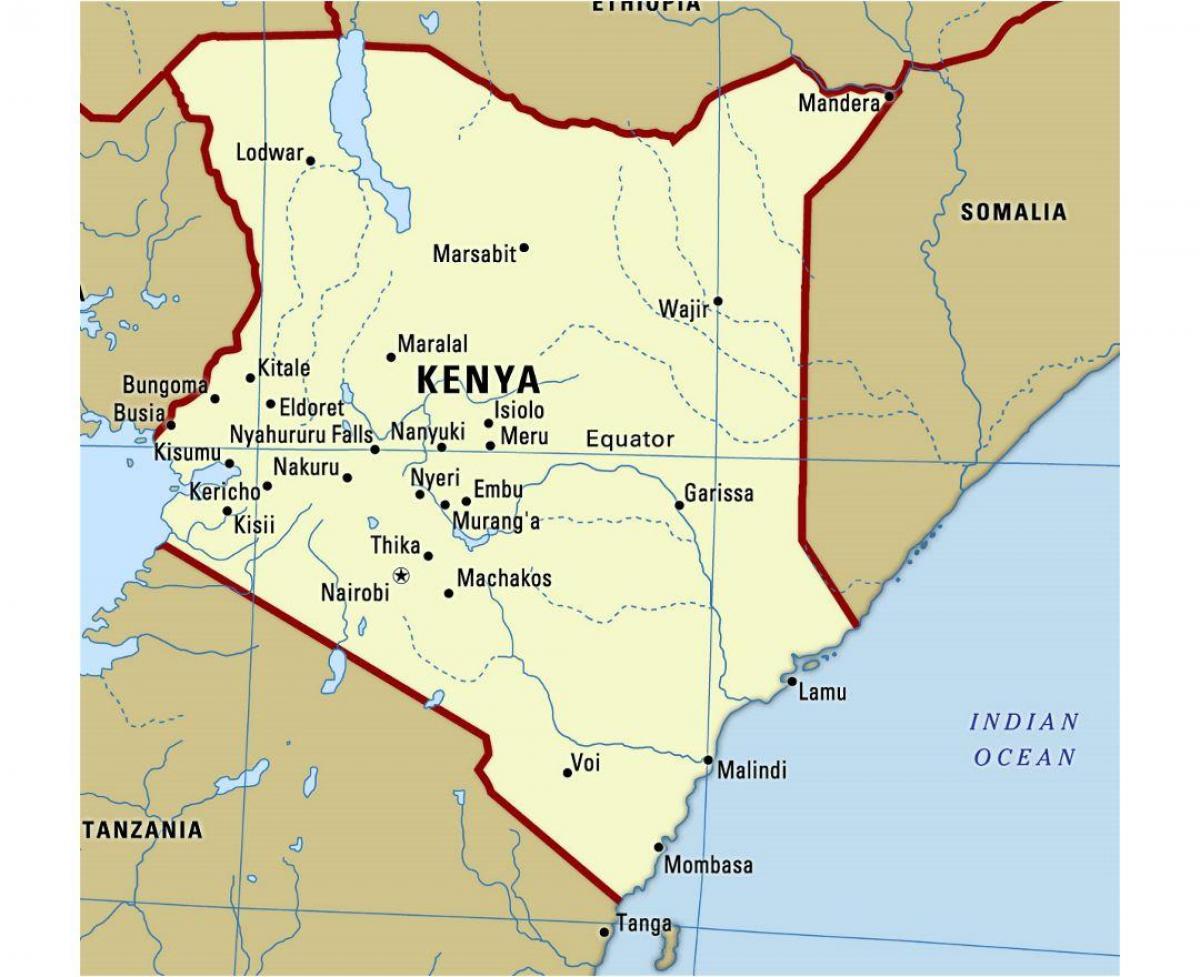 ekvatora u Keniji mapu