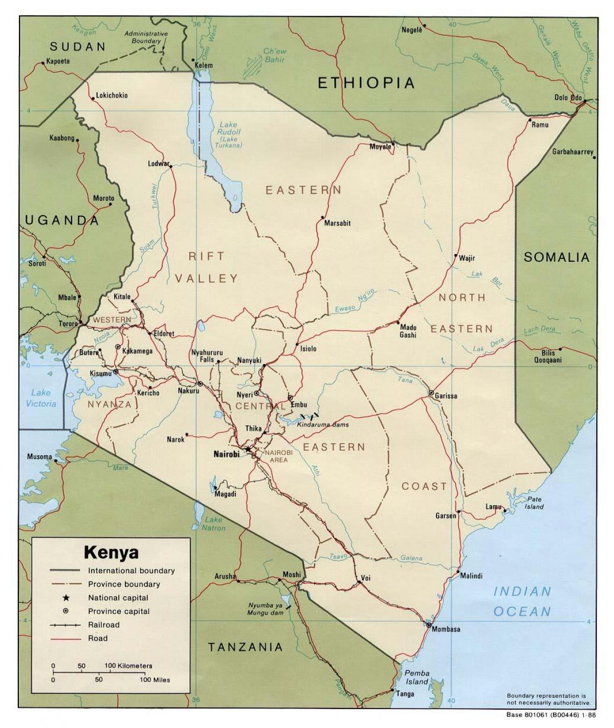 Kenya rijeke mapu