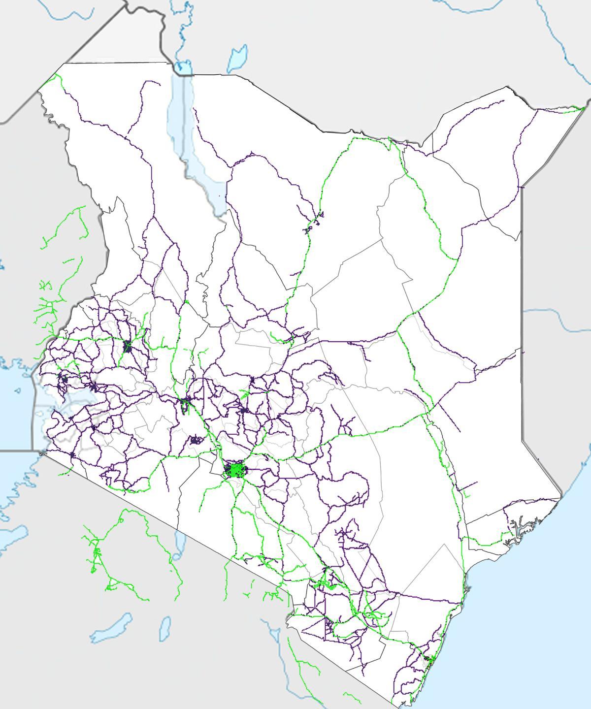 mapa Kenya željezničke