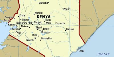 Mapa Kenya sa gradovima
