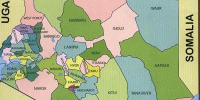 Novi mapu Kenya okruga