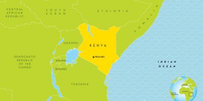 Nairobi Kenya na mapi
