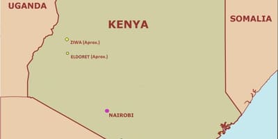 Mapa jednostavno mapu Kenya