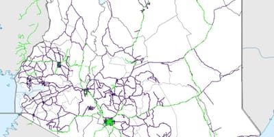 Mapa Kenya željezničke