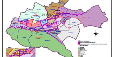 Kenya izbornoj jedinici granice mapu