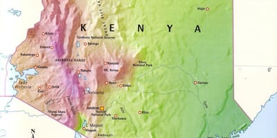 Mapa Kenya planinama