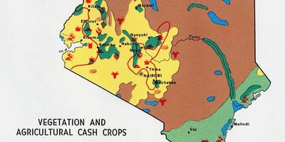 Mapa Kenya prirodni resursi