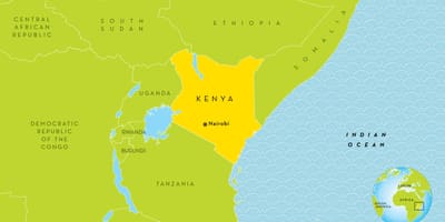 Mapa Kenya i okolne države