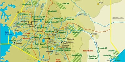 Mapa Kenya vegetacije