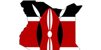 Mapa Kenya zastavu