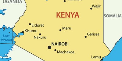 Mapa Kenya zemlji