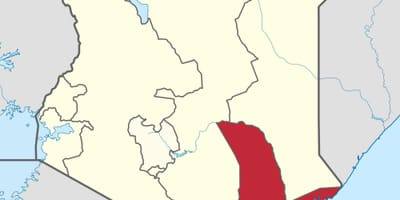 Mapa obale pokrajini Kenya