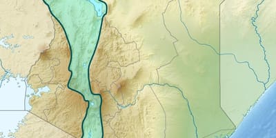 Mapa procjep dolini Kenya