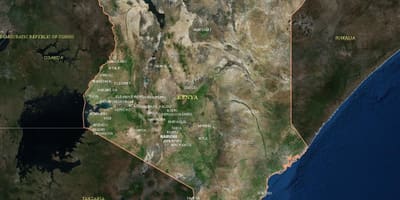 Mapa satelit mapu Kenya